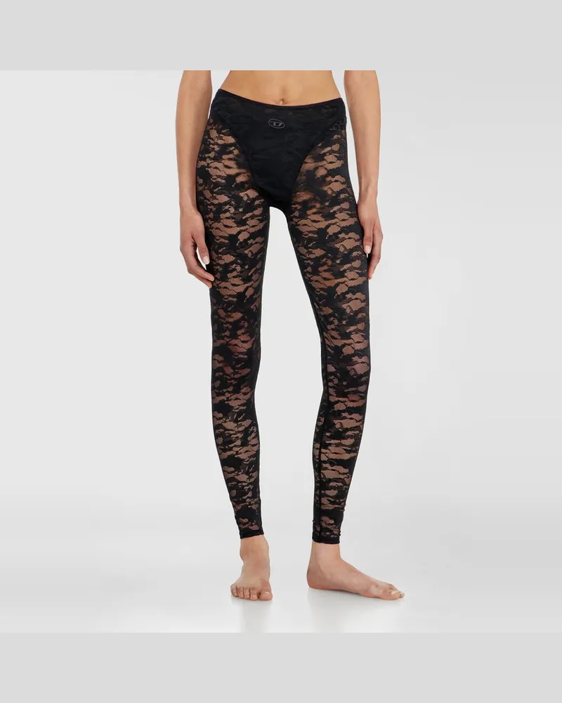 Diesel Leggings aus Nylon mit camouflage-Spitze - Hosen - Damen - Schwarz Schwarz