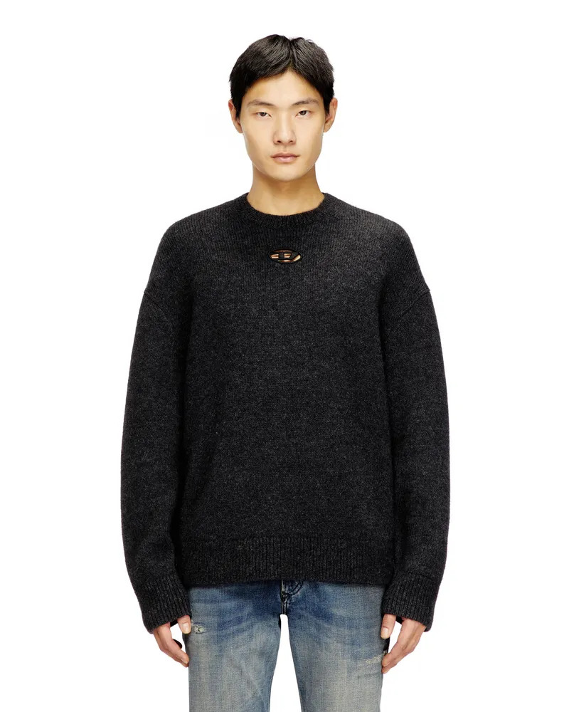 Diesel Pullover aus Woll- und Alpakamischung - Strickwaren - Herren - Schwarz Schwarz