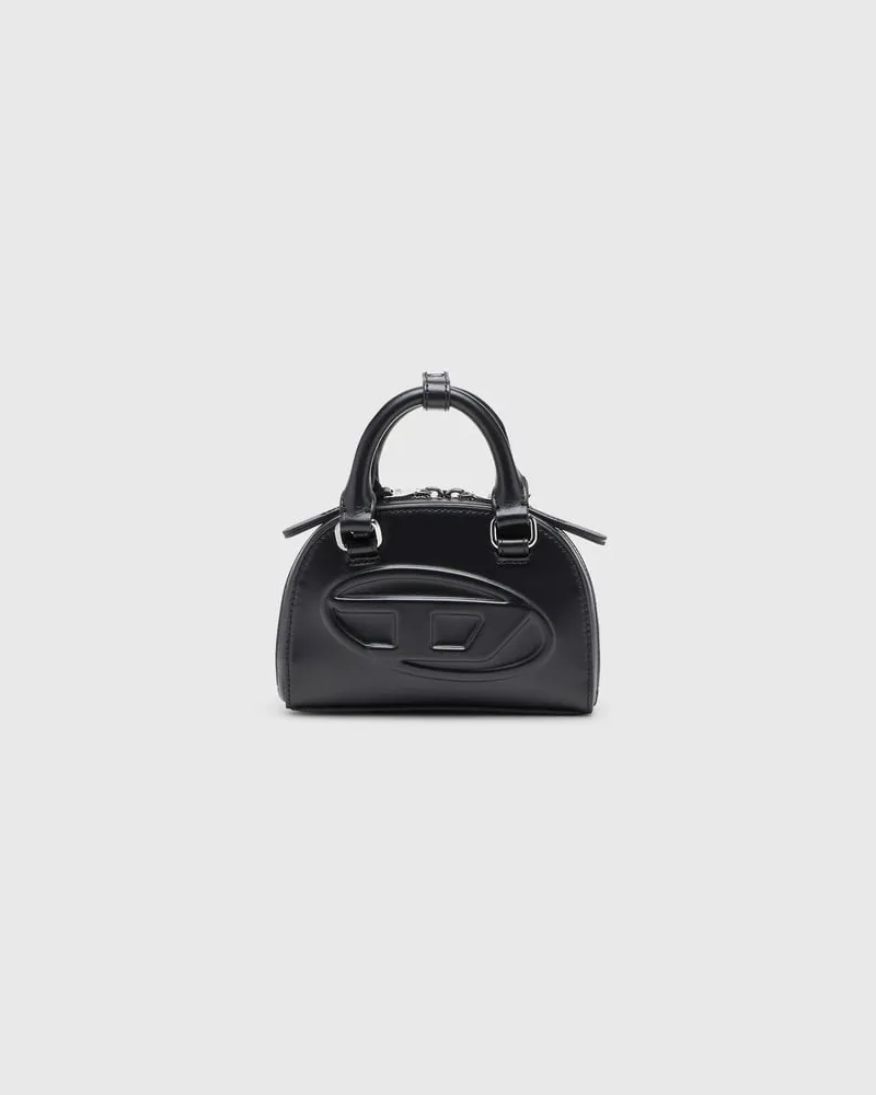 Diesel 1DR Dome-Schlanke Bowlingtasche aus Nappaleder - Schultertaschen - Damen - Schwarz Schwarz