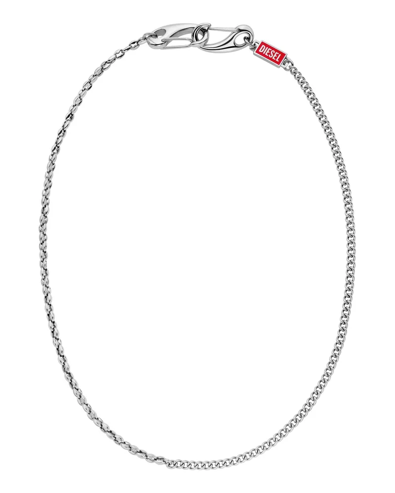 Diesel Halskette aus Edelstahl mit mehreren Tragemöglichkeiten - Halsketten - Unisex - Silber Silber