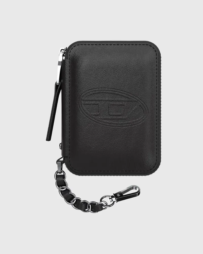 Diesel Oval D MagSafe-Tasche - Universal pouches - Unisex - Schwarz Schwarz
