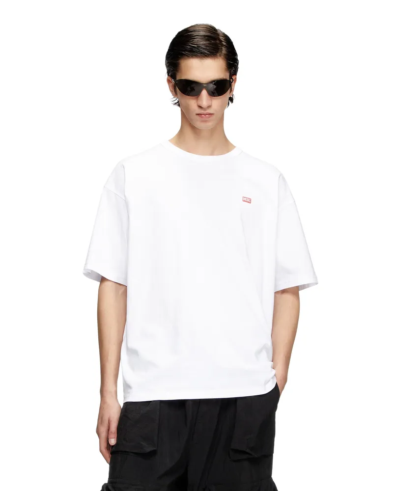 Diesel T-Shirt mit kleinem Logo - T-Shirts - Herren - Weiss Weiss