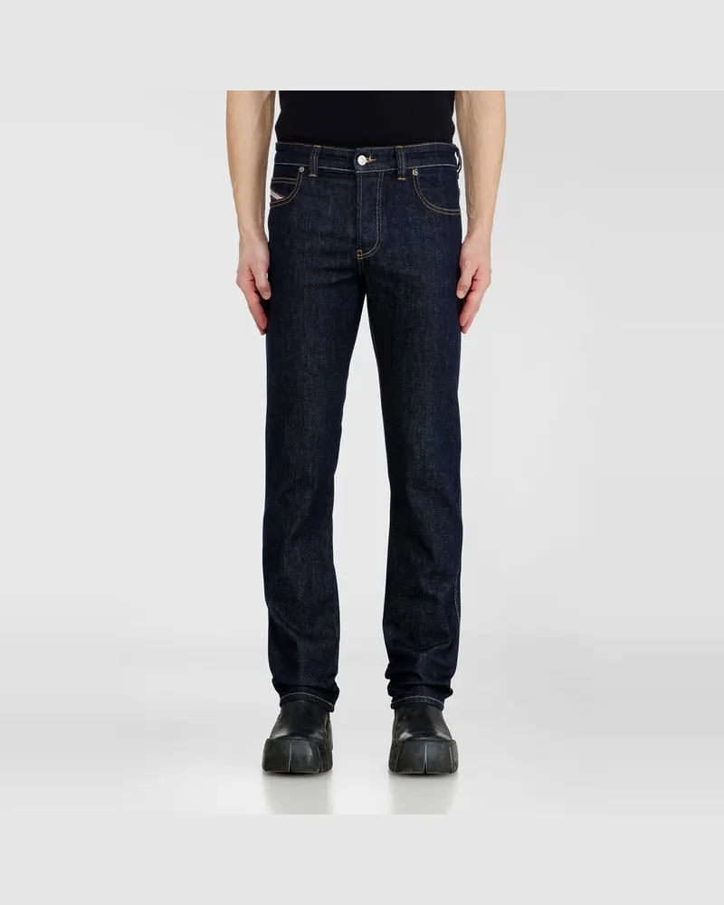 Diesel Slim Jeans Regular Waist 1993 D-Vyl, Dunkelblau, Knopfverschluss Blau