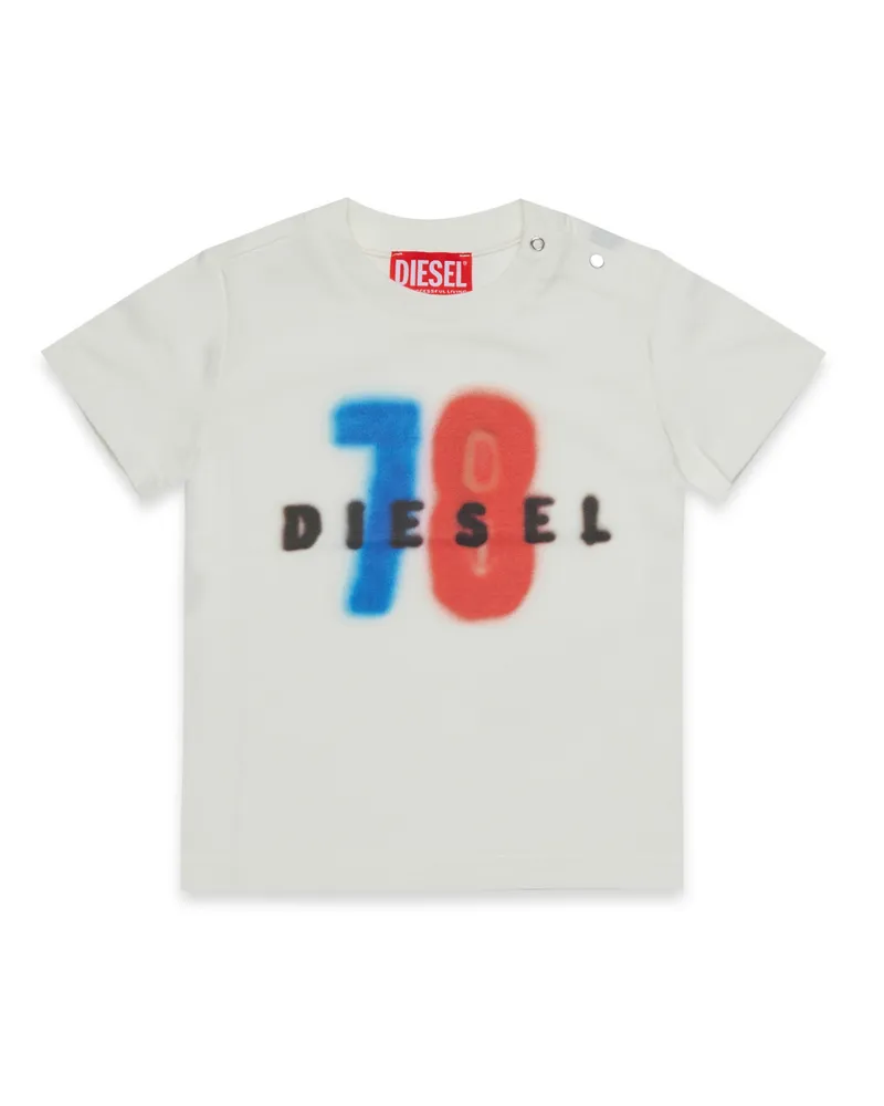 Diesel Baumwoll-T-Shirt mit Druck - T-Shirts und Tops - Herren - Weiss Weiss