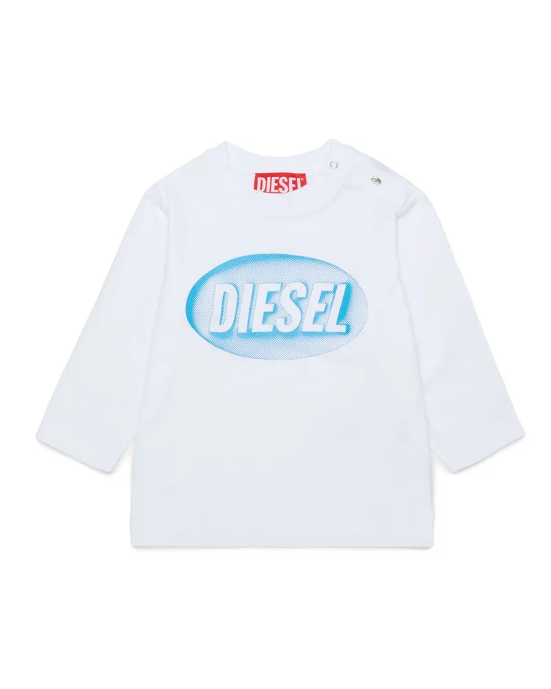 Diesel T-Shirt aus Baumwolle mit Logo-Print - T-Shirts und Tops - Herren - Weiss Weiss