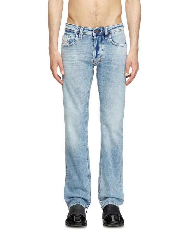 Diesel Regular Jeans Low Waist 1985 Larkee, Hellblau, Knopfverschluss Blau