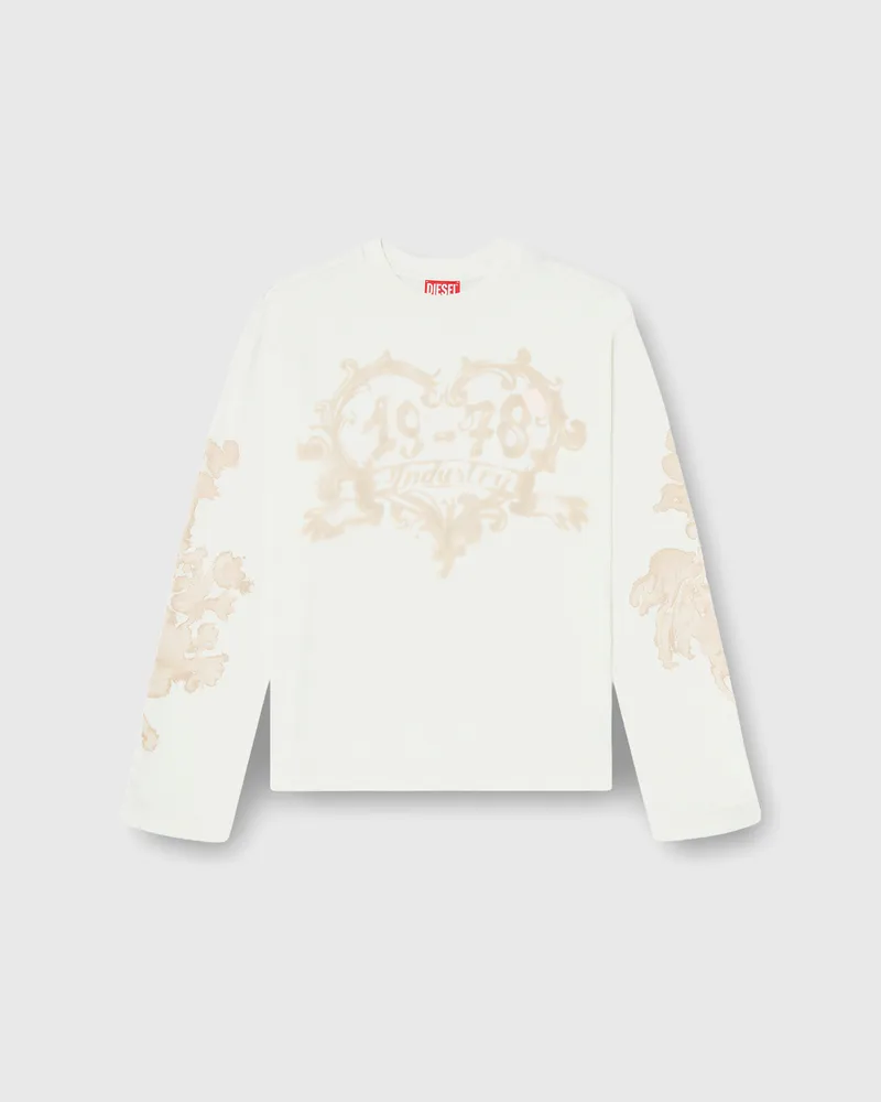 Diesel Langarmshirt aus Baumwolle mit Grafikprint - T-Shirts - Damen - Bunt Bunt