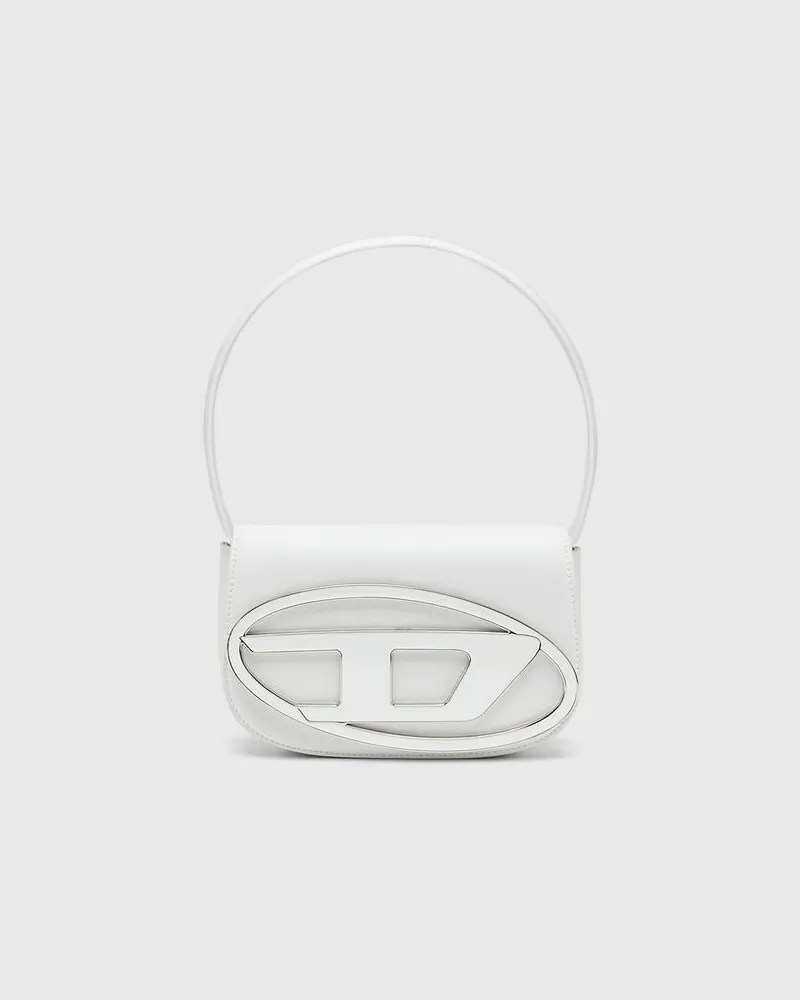 Diesel 1DR-Ikonische Schultertasche aus Nappa-Leder - Schultertaschen - Damen - Weiss Weiss