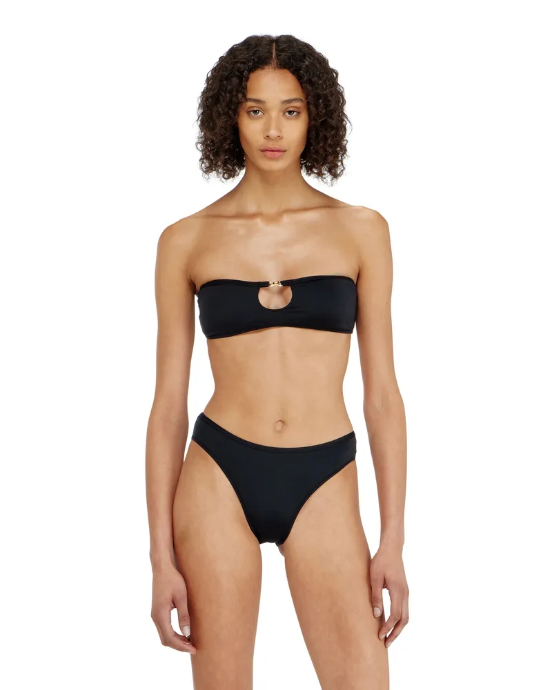 Diesel Bandeau-BH mit Metall-Oval D - BHs - Damen - Schwarz Schwarz
