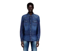 Jeanshemd mit Pattentaschen - Denimhemden - Herren - Blau