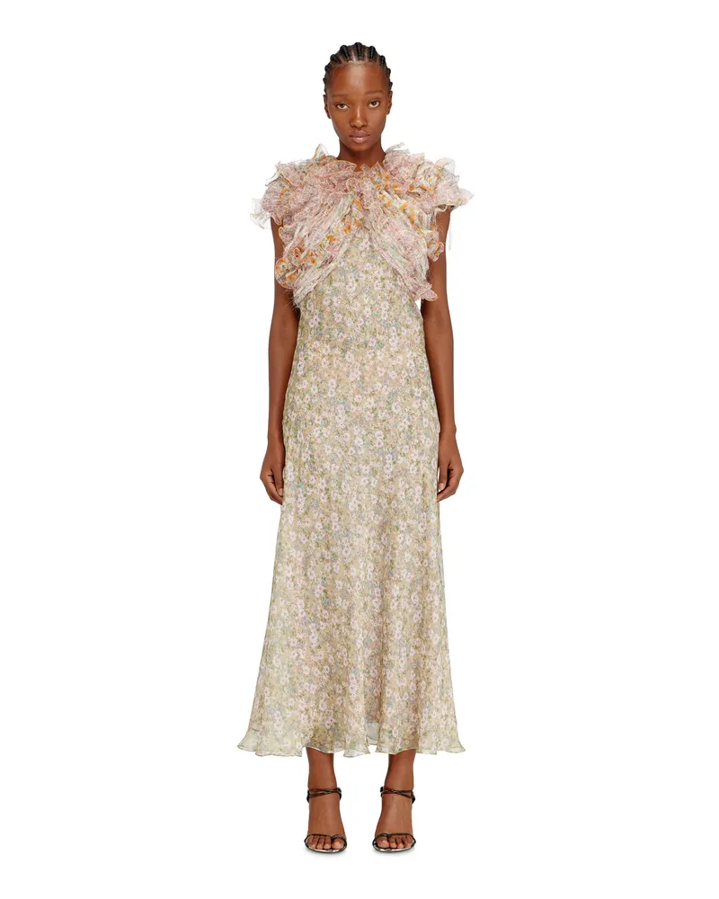 Diesel Seidenkleid mit Blumenmuster - Kleider - Damen - Beige Beige