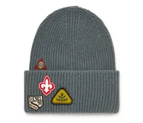 Wollmütze mit Logo-Patches - Mützen - Unisex - Grau