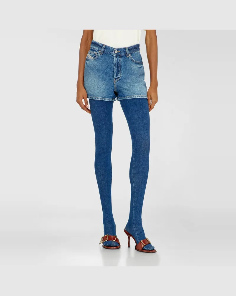Diesel Jeansshorts aus getragenem Denim - Kurze Hosen - Damen - Blau Blau