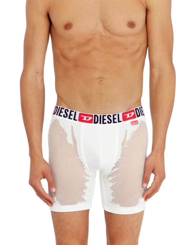 Diesel Boxershorts mit transparentem devoré-Effekt - Boxershorts - Herren - Weiss Weiss