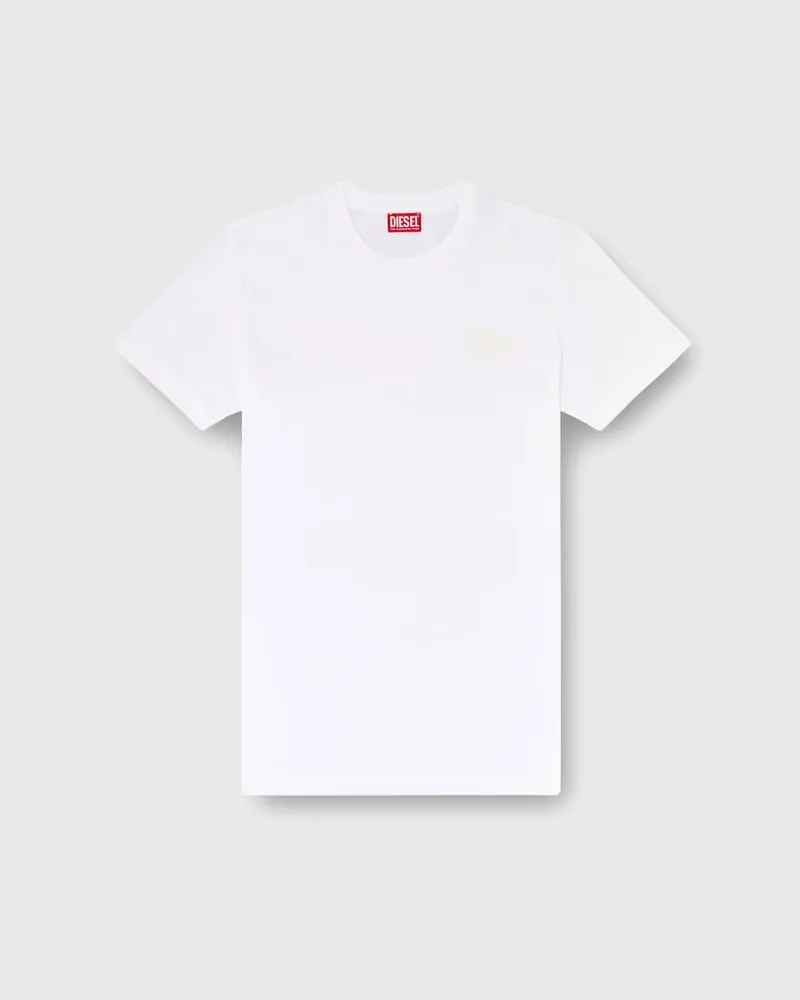Diesel T-Shirt aus Baumwolle mit Oval D Logo - T-Shirts - Herren - Weiss Weiss