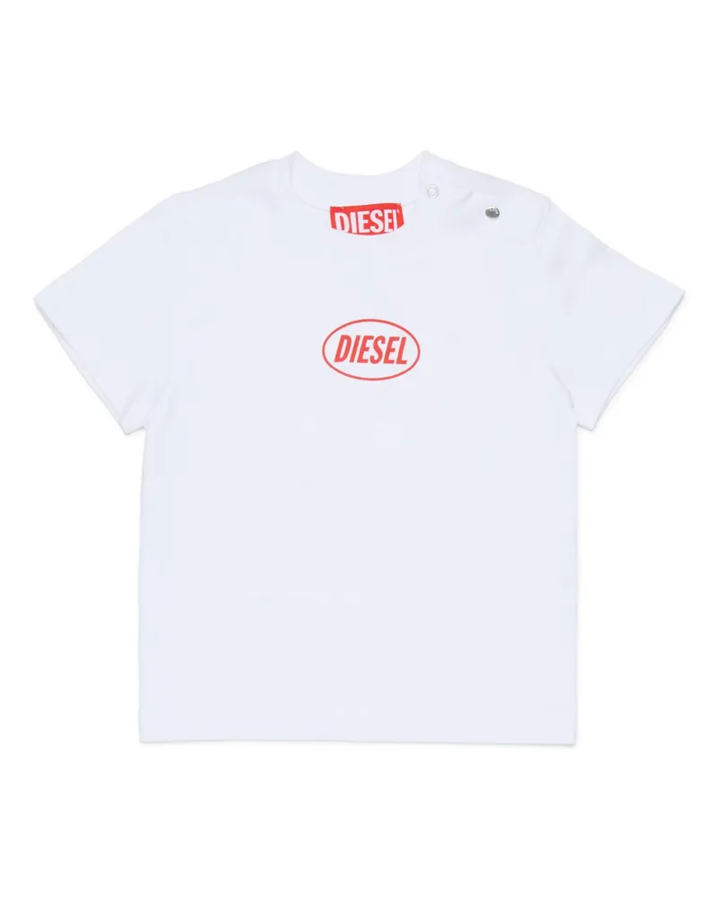 Diesel Baumwoll-T-Shirt mit Logo - T-Shirts und Tops - Unisex - Weiss Weiss
