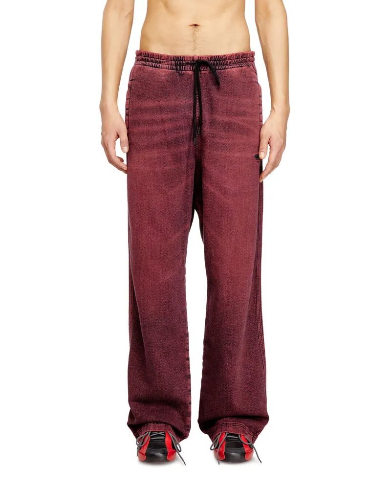 Diesel Relaxed Regular Waist D-Martyans Track Denim, Farbig, Elastischer Bund Rot