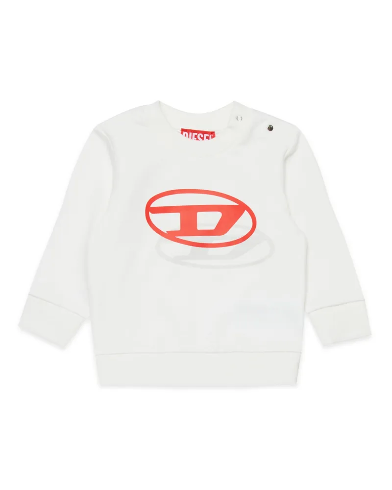 Diesel Sweatshirt mit Schatten-Oval-D-Print - Sweatshirts - Herren - Weiss Weiss