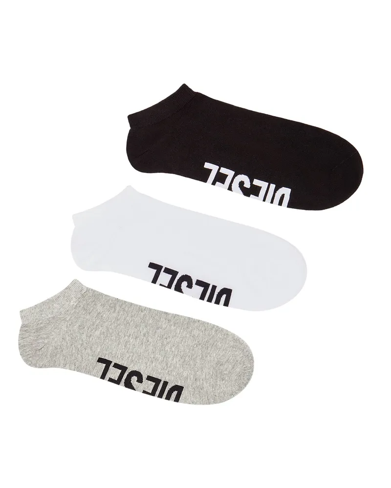 Diesel Low-Cut-Socken mit Spann-Logo im Dreierpack - Socken - Herren - Bunt Bunt
