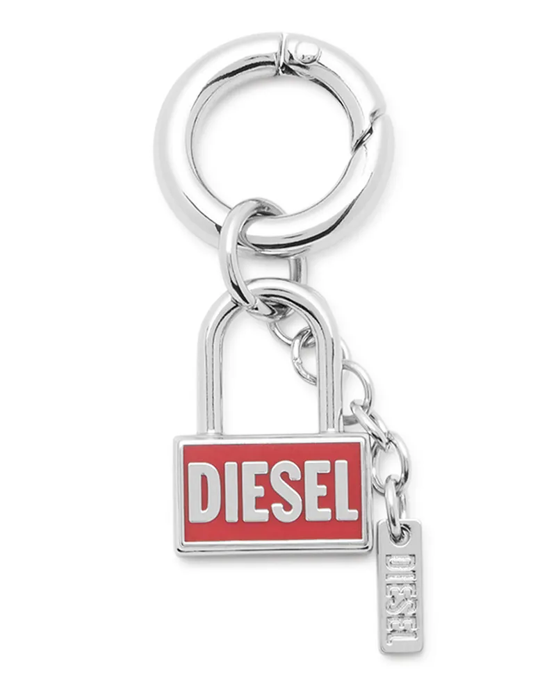 Diesel Metall-Schlüsselanhänger mit Vorhängeschloss-Design - Charms und Schlüsselanhänger - Unisex - Silber Silber