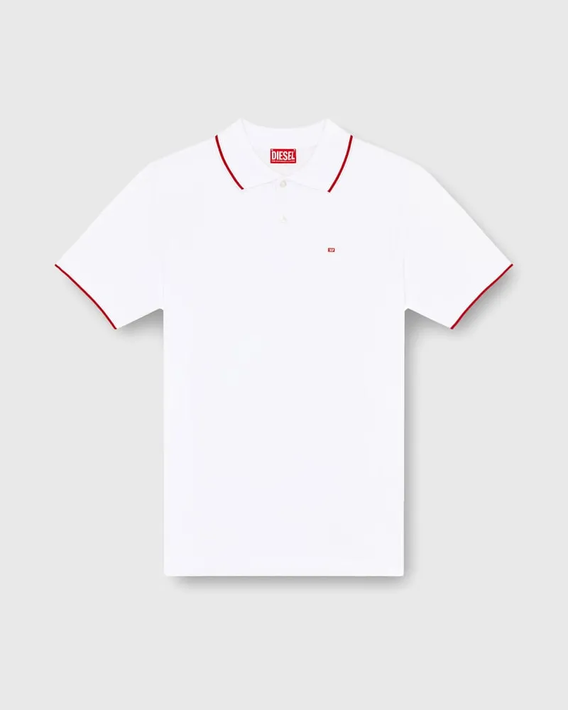 Diesel Poloshirt mit Diesel-Microstickerei - Polohemden - Herren - Weiss Weiss
