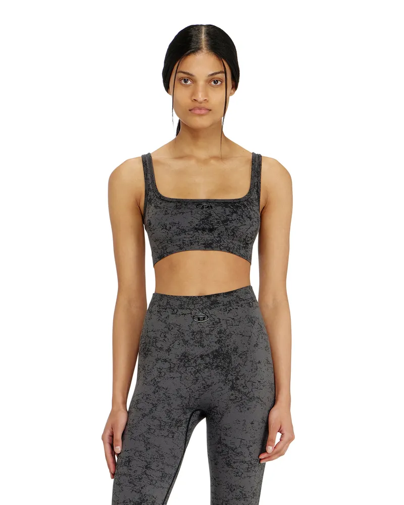 Diesel Sport-BH mit Utility-Print - BHs - Damen - Grau Grau