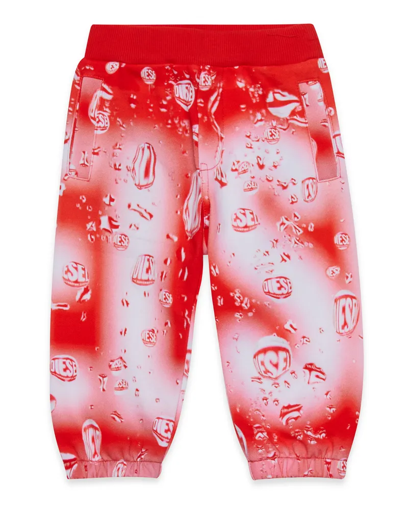 Diesel Baumwollhosen mit Druck - Hosen - Unisex - Rot Rot