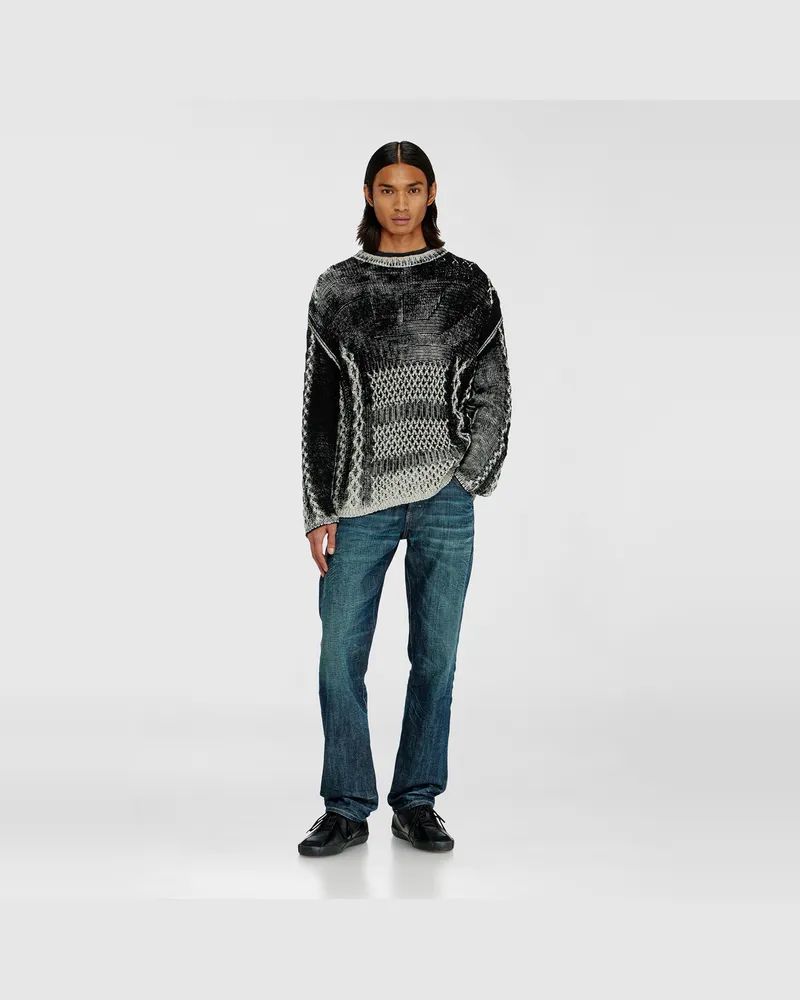 Diesel Treated cable-knit Pullover - Strickwaren - Herren - Bunt Bunt