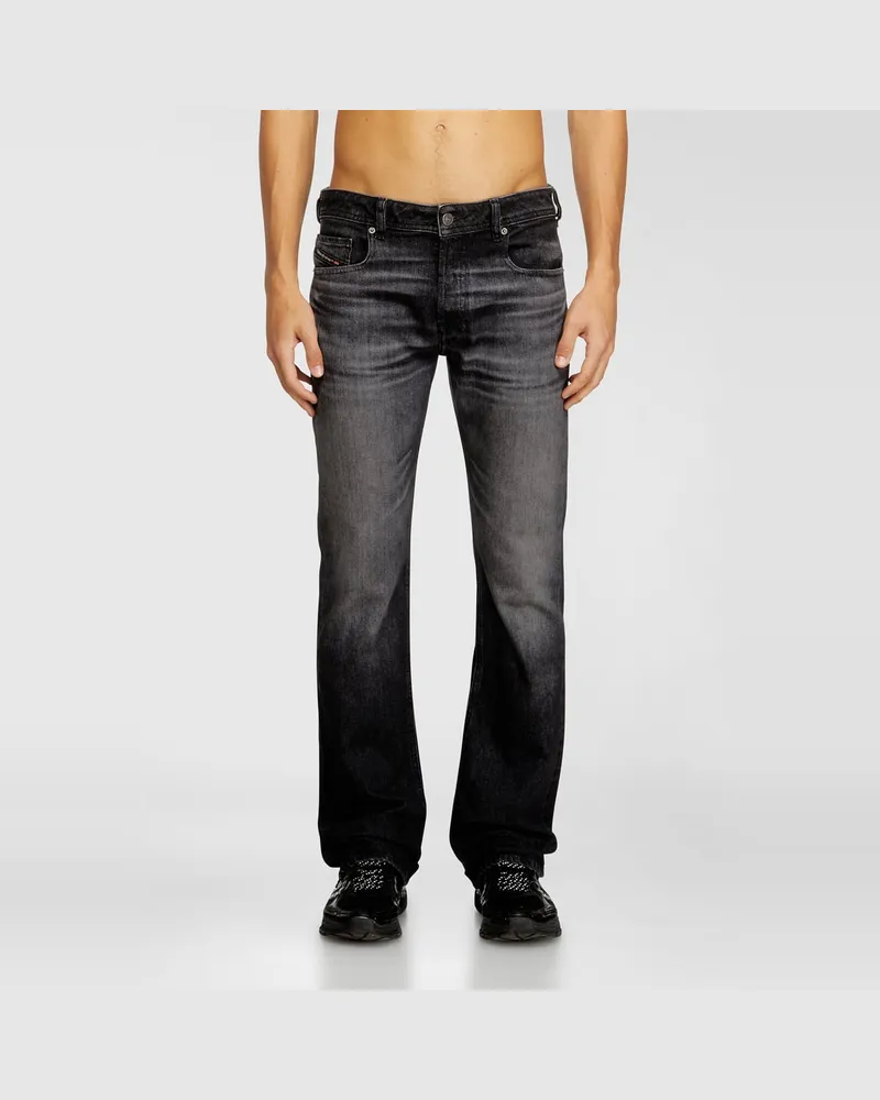 Diesel Bootcut Jeans Low Waist 2007 Zatiny, Schwarz/Dunkelgrau, Knopfverschluss Schwarz