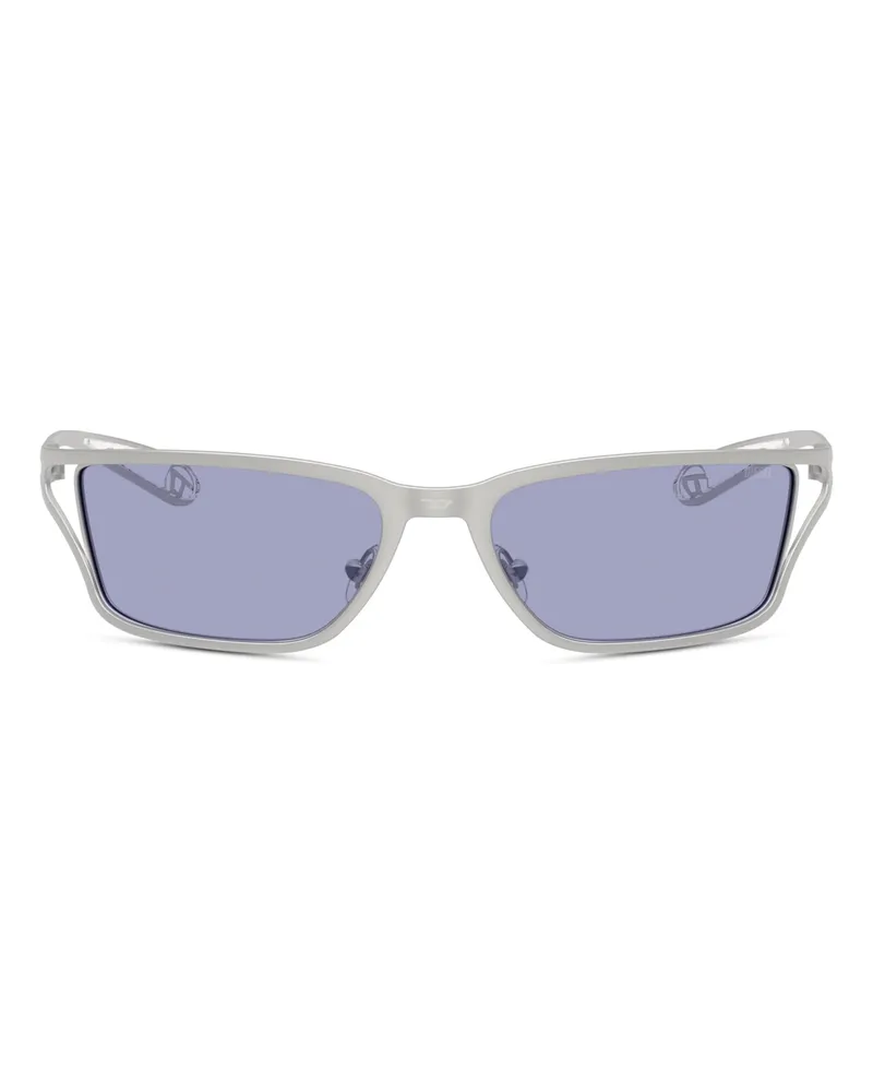 Diesel Rechteckige Sonnenbrille - Sonnenbrille - Unisex - Grau Grau
