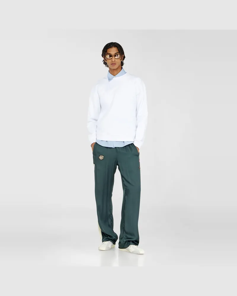 Diesel Baumwoll-Sweatshirt mit Mikro-Logo-Stickerei - Sweatshirts - Herren - Weiss Weiss