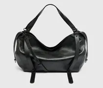 D-One-Large Henkeltasche aus Leder - Handtaschen - Unisex - Schwarz