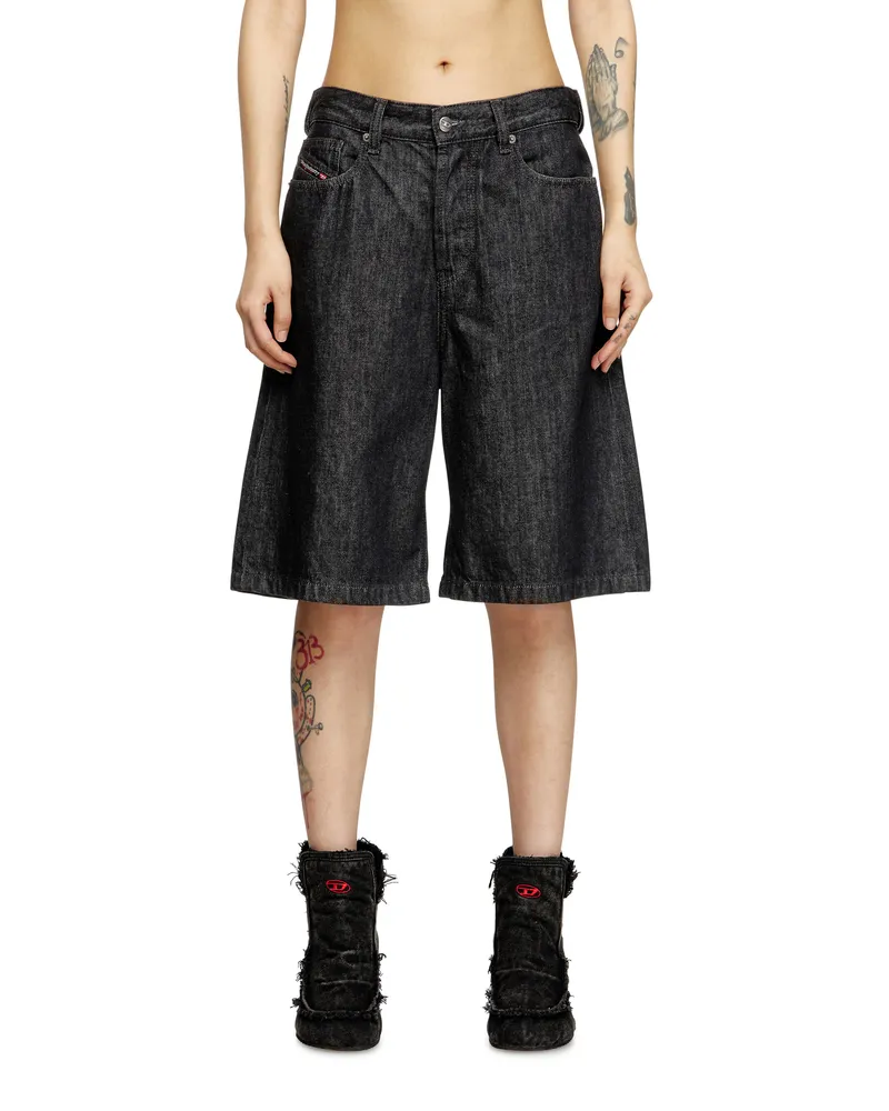 Diesel Shorts aus Rinse-Wash-Denim - Kurze Hosen - Damen - Schwarz Schwarz