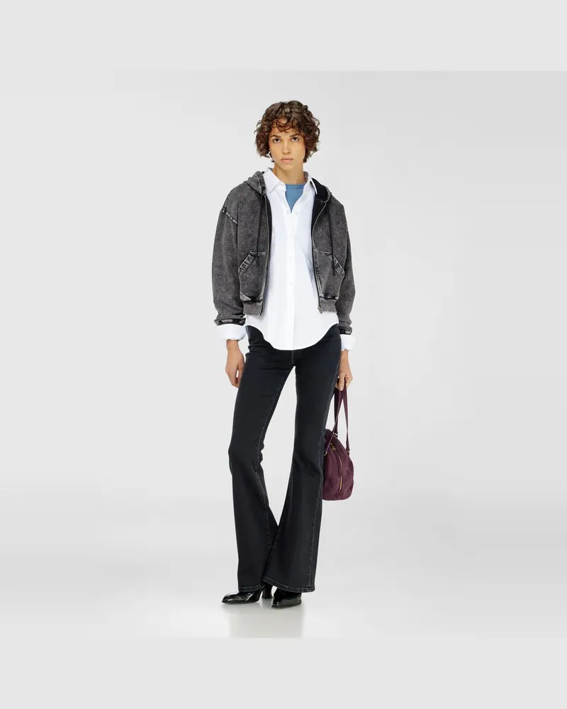 Diesel Hoodie mit Denim-Effekt - Sweatshirts - Damen - Grau Grau