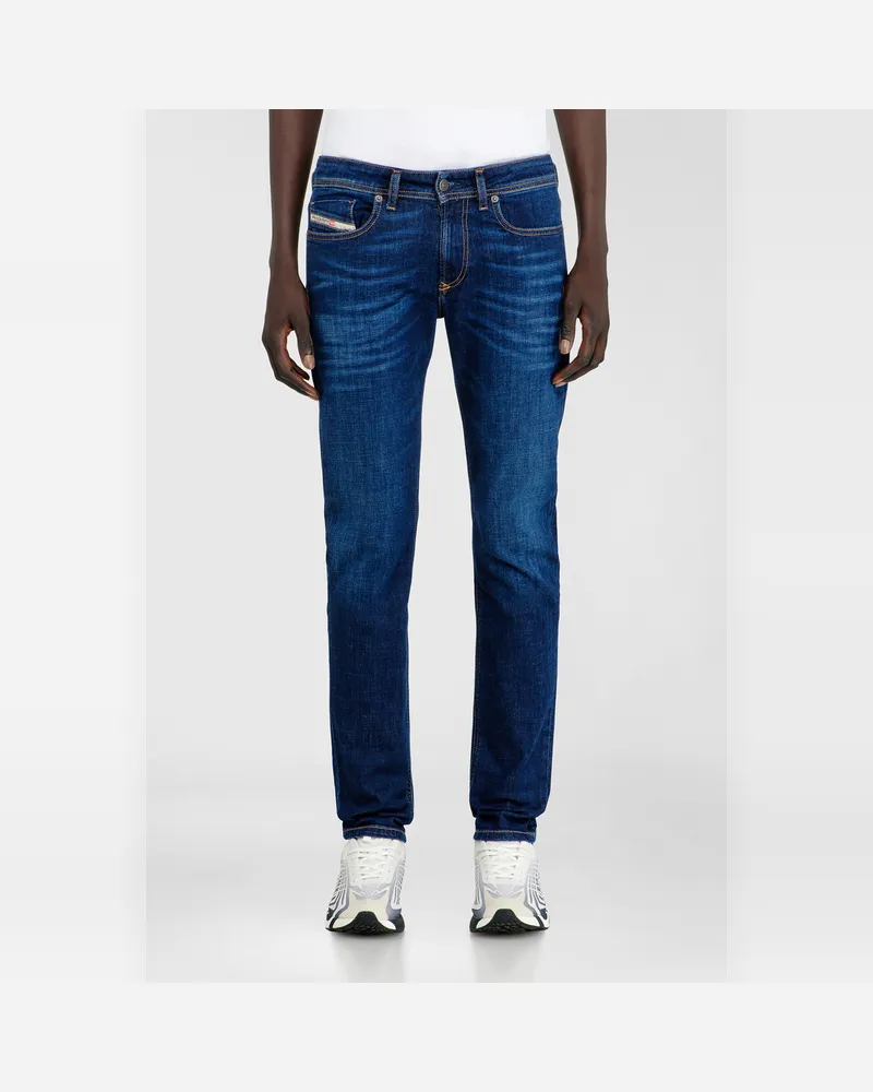 Diesel Skinny Jeans Low Waist 1979 Sleenker, Dunkelblau, Reißverschluss Blau