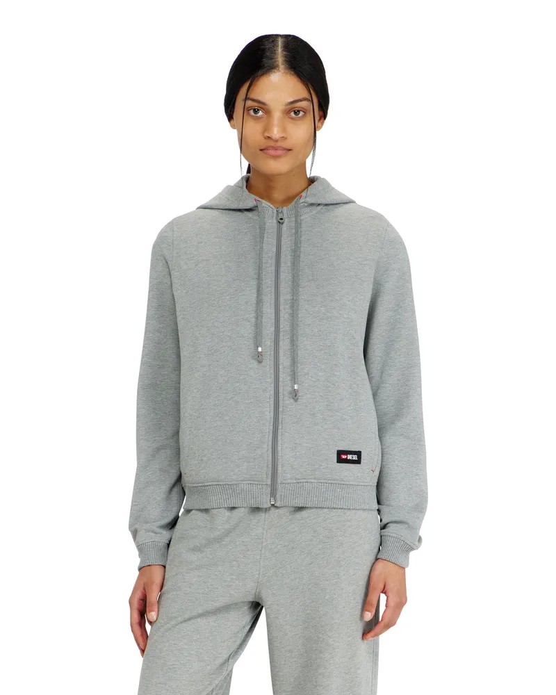 Diesel Kapuzenpullover aus aufgerauter Baumwollmischung - Oberteile - Damen - Grau Grau