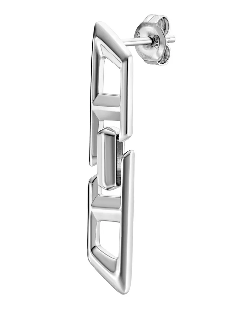 Diesel D Logo-Ohrring aus Sterlingsilber - Ohrringe - Unisex - Silber Silber