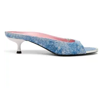 D-Diam's-Denim-Pantolette mit schwebendem Oval D - Mokassins und Mules - Damen - Blau