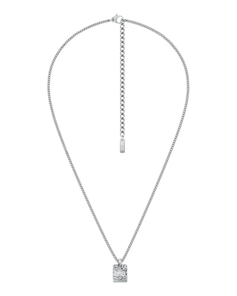 Diesel Halskette mit Anhänger aus Edelstahl - Halsketten - Unisex - Silber Silber