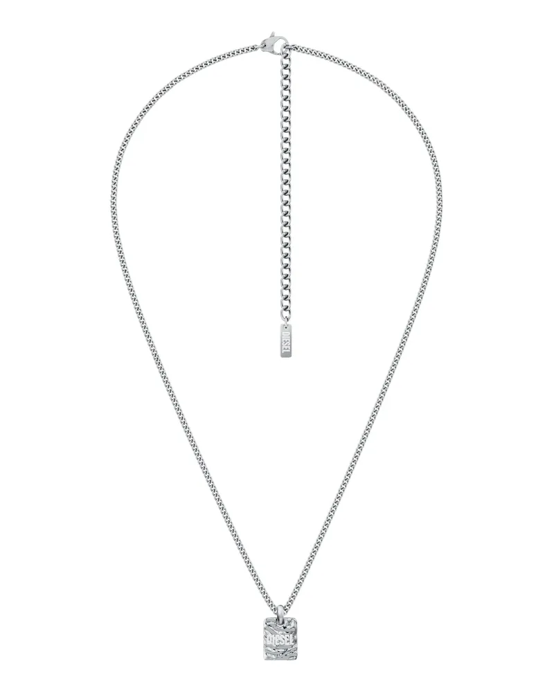 Diesel Halskette mit Anhänger aus Edelstahl - Halsketten - Unisex - Silber Silber
