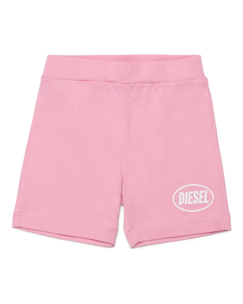 Diesel Baumwollshorts mit Logoprint - Kurze Hosen - Unisex - Rosa Rosa