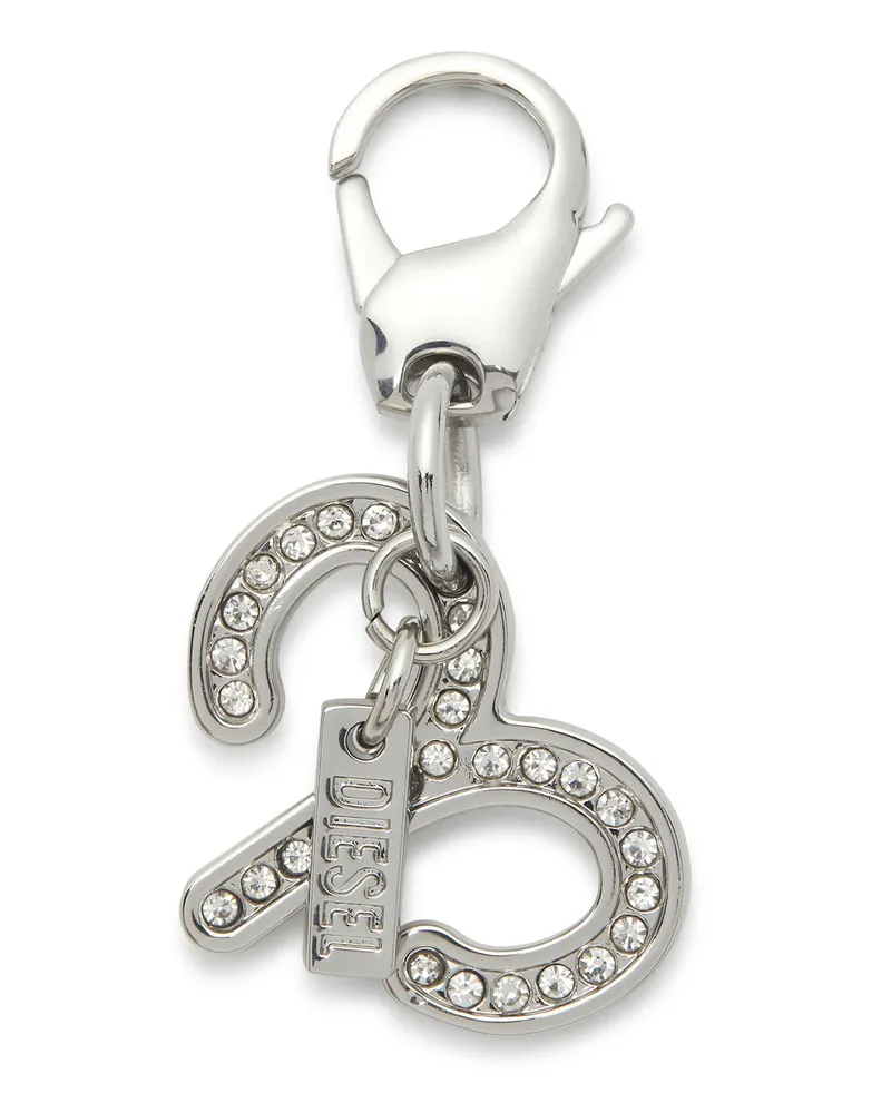 Diesel Metall-Anhänger „Aries" mit Strasssteinen - Charms und Schlüsselanhänger - Unisex - Silber Silber