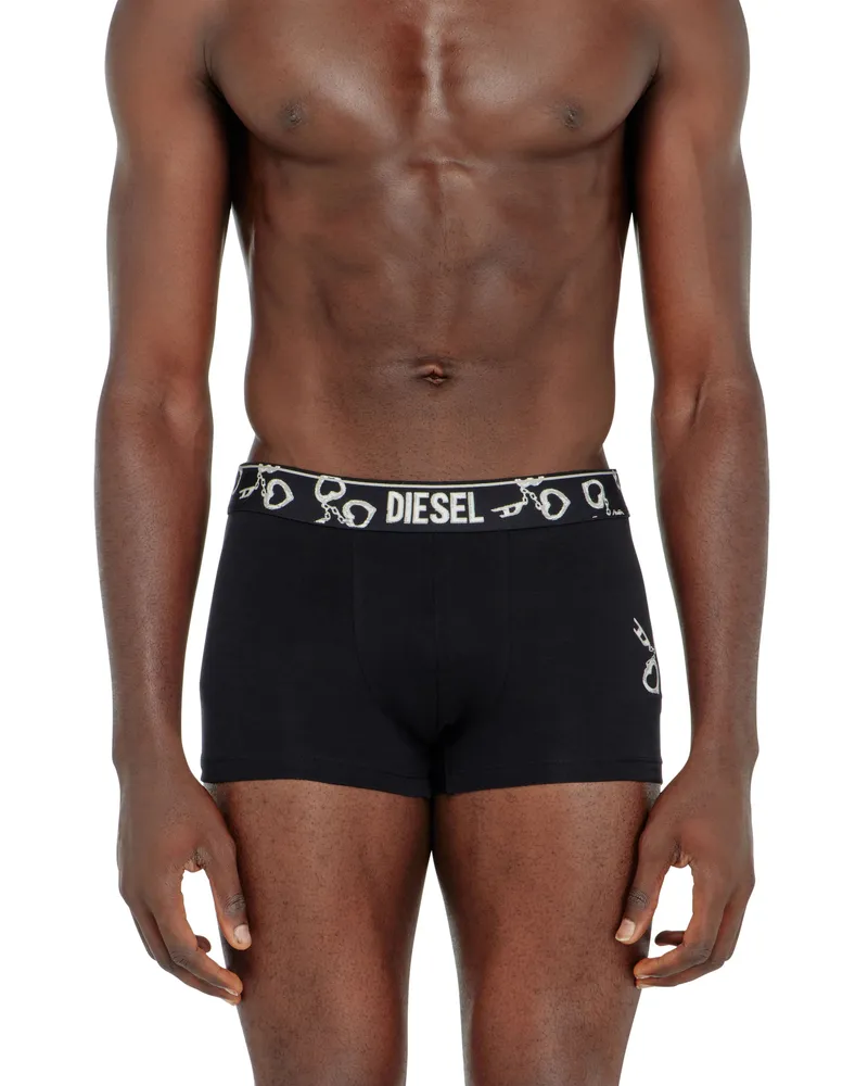 Diesel 3er-Pack Boxershorts mit Handschellen-Motiv - Boxershorts - Herren - Schwarz Schwarz