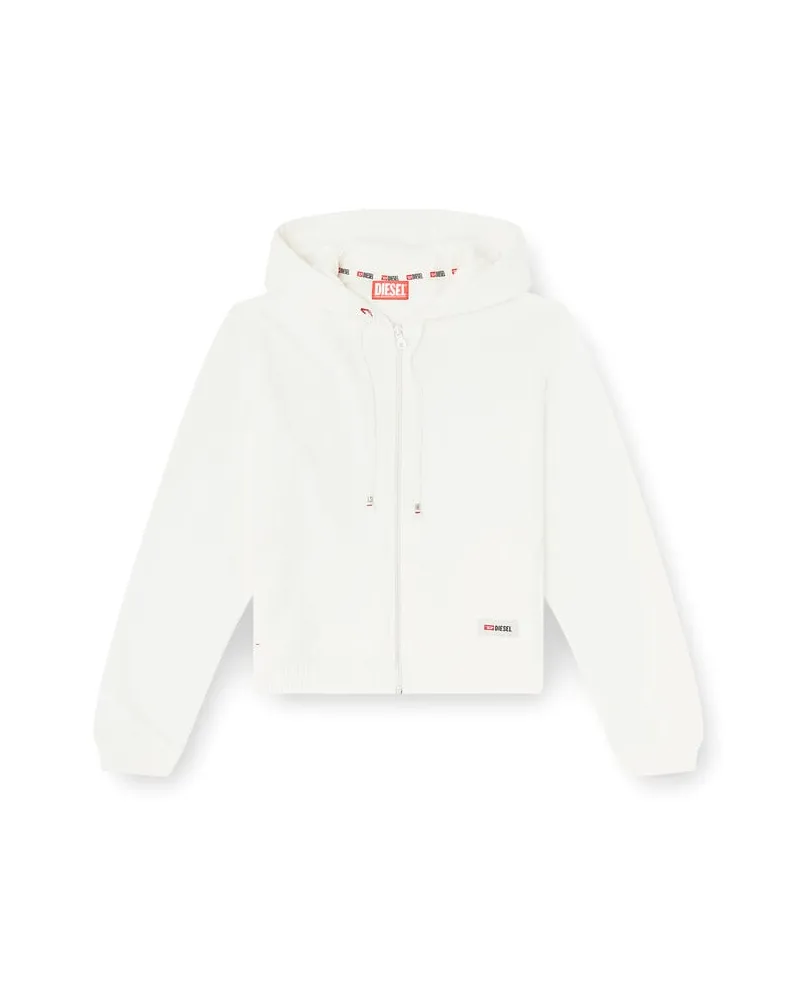 Diesel Kapuzenpullover aus aufgerauter Baumwollmischung - Oberteile - Damen - Weiss Weiss