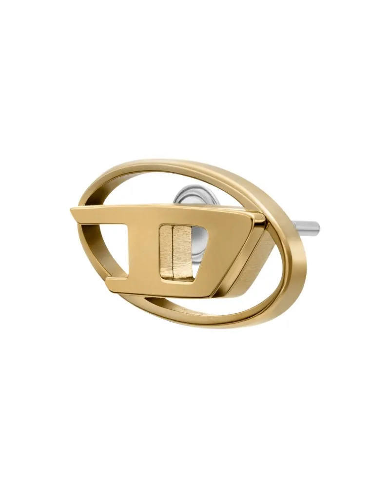 Diesel Ohrstecker aus goldfarbenem Edelstahl - Ohrringe - Unisex - Gold Gold