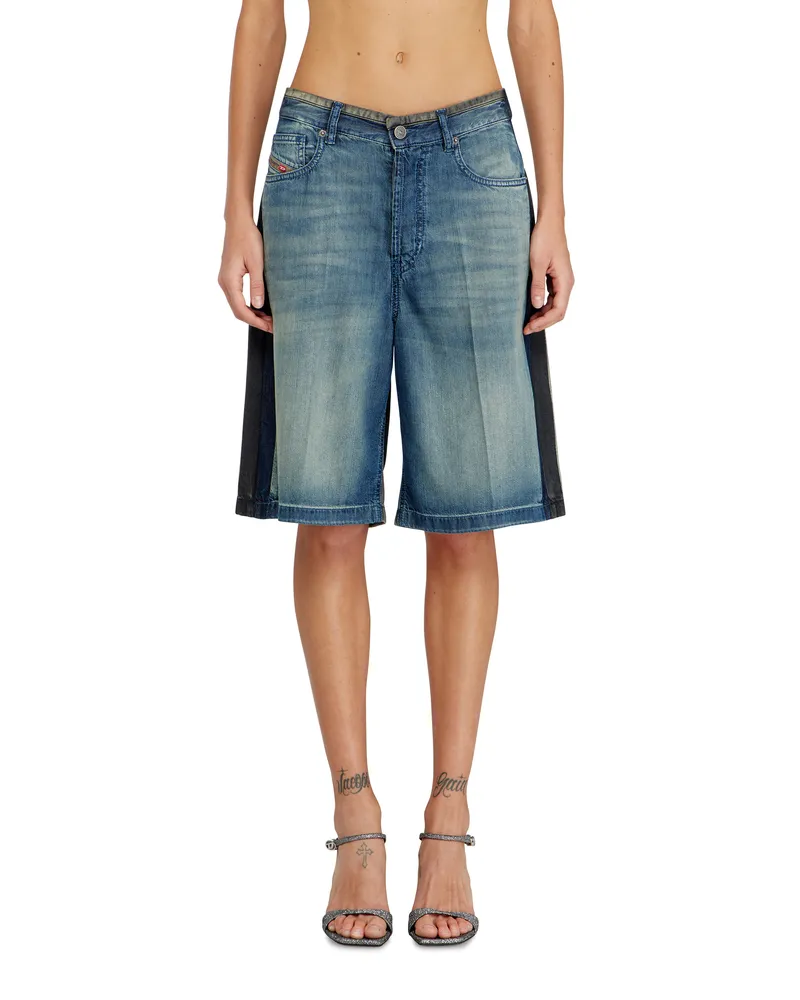 Diesel Bermuda-Jeansshorts in Kontrastwaschungen - Kurze Hosen - Damen - Blau Blau