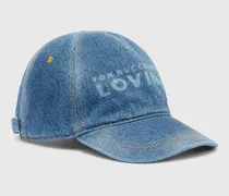 Baseballkappe aus Denim mit For Successful Loving Logo - Hüte - Unisex - Blau