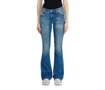 Bootcut Jeans Low Waist 1969 D-Ebbey, Mittelblau, Reißverschluss