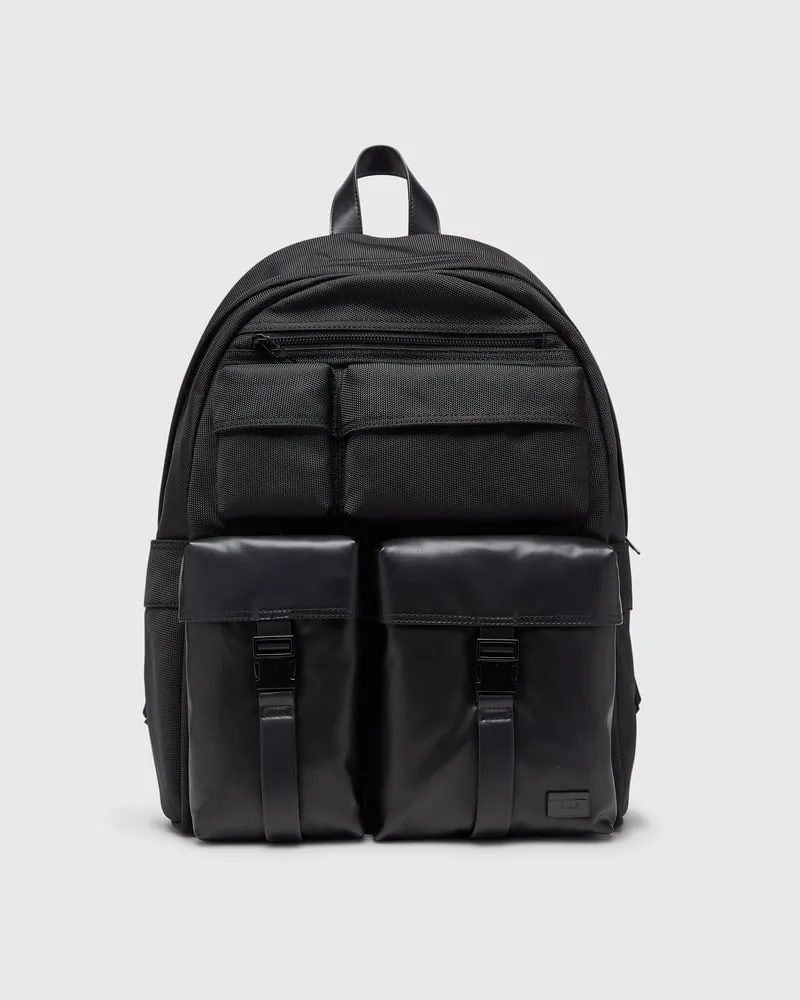 Diesel Multi-Pkts - Rucksack aus Nylon mit Fronttaschen - Rucksäcke - Unisex - Schwarz 