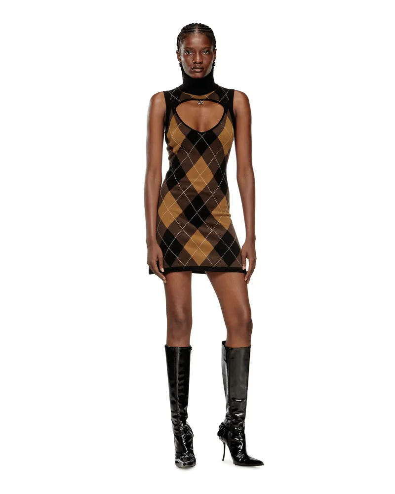 Diesel Wollkleid mit Argyle-Muster - Kleider - Damen - Bunt Bunt